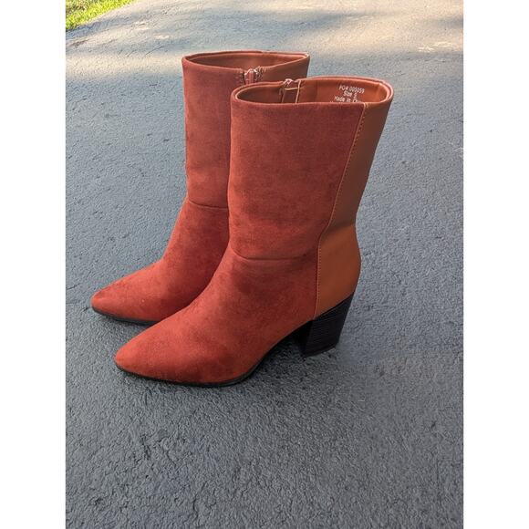 Journee Collection Womens Tru Comfort Foam Sharlie Boot Sz 9 Rust Fall Elevated - Picture 1 of 10